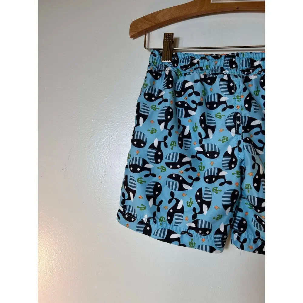 KIKO & MAX Boy’s Whale Printed Swim Trunks / Size: 4T